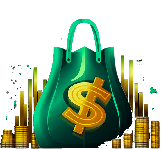 Logo showing a money bag